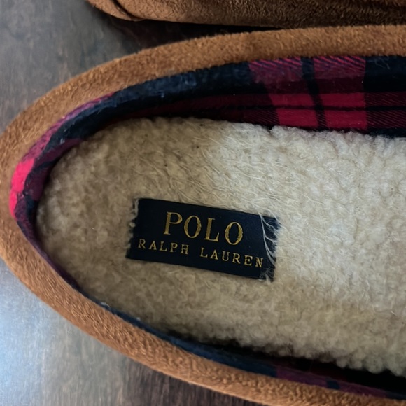 Men’s Ralph Lauren Polo Bear Slippers size 11 Classic Embroidered Patriotic Bear - Picture 3 of 8